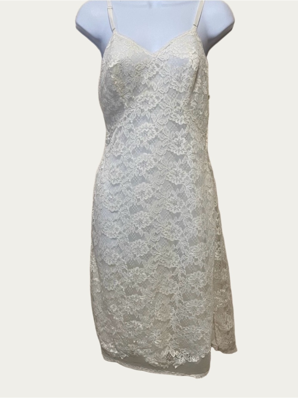 Seamprufe Vintage Slip / Slip Dress Size 34 50’s Floral Lace Lined